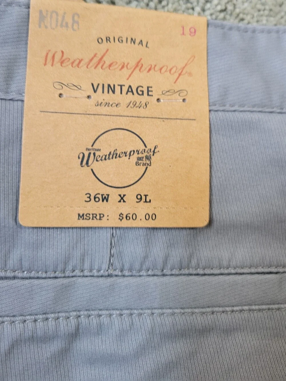 NWT MEN'S WEATHERPROOF SHORTS SZ 36